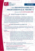 Seminario “responsabilità professionale medica”