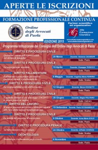 Calendario Formazione Paola 2015